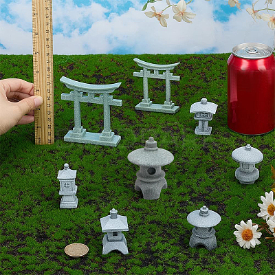 8Pcs 8 Styles PVC Lighthouse Display Decorations DJEW-FG0001-40-1