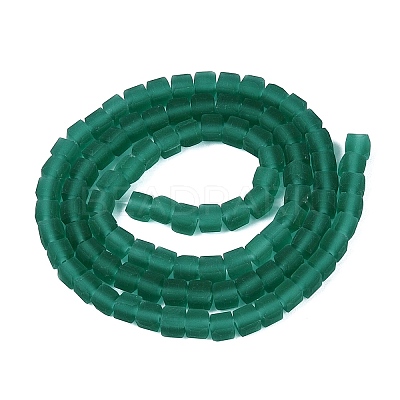 Transparent Frosted Glass Beads Strands GLAA-N072-01A-A09-1