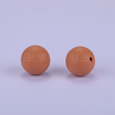 Round Silicone Focal Beads SI-JX0046A-75-1