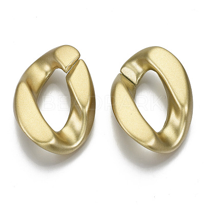 Opaque Spray Painted Acrylic Linking Rings OACR-S021-19A-B01-1
