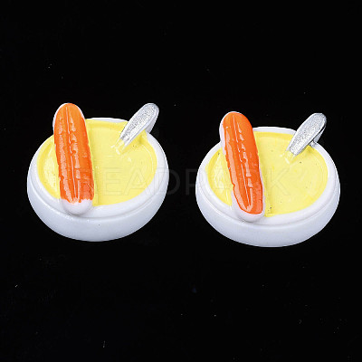 Opaque Epoxy Resin Cabochons LS-CRES-S358-40-1