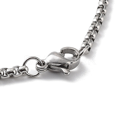 201 Stainless Steel Enamel Pendant Necklace NJEW-K253-17P-1