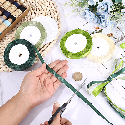 5 Rolls 5 Colors Polyester Ribbon OCOR-CP0001-26B-1