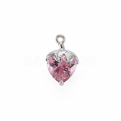 Brass Rhinestone Charms KK-S364-240P-1