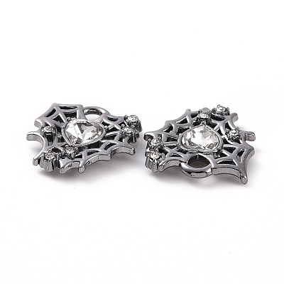 Rack Plating Alloy Glass Pendants FIND-I037-37A-1