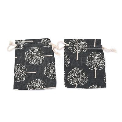 Polycotton(Polyester Cotton) Packing Pouches Drawstring Bags ABAG-T006-A21-1