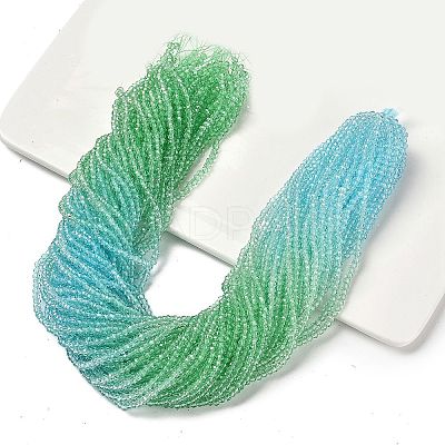 Transparent Painted Glass Beads Strands X-DGLA-A034-T1mm-A16-1