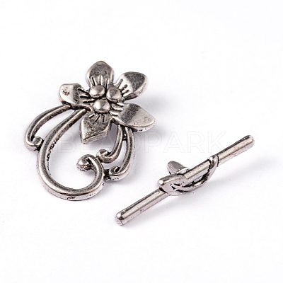 Tibetan Style Alloy Toggle Clasps LF0677Y-1