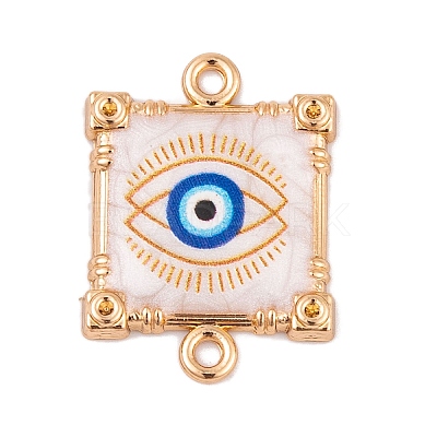 Alloy Blue Enamel Connector Charms ENAM-Z012-02C-G-1