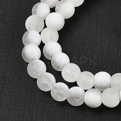 Frosted Crackle Glass Beads X1-GLAA-U001-8mm-M07-1