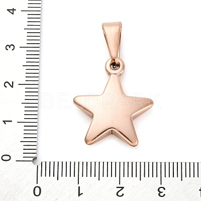 Ion Plating(IP) 304 Stainless Steel Pendants STAS-I135-25RG-1