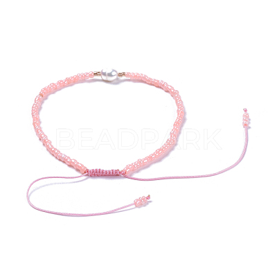 Adjustable Nylon Thread Braided Beads Bracelets BJEW-JB04375-03-1