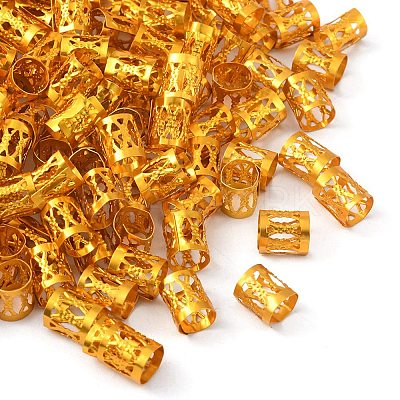 200Pcs Aluminum Dreadlocks Beads Hair Decoration ALUM-YW0001-03-1