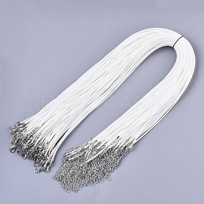 Waxed Cotton Cord Necklace Making MAK-S032-1.5mm-B20-1