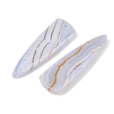 Natural Blue Lace Agate Pendants G-K381-23A-1