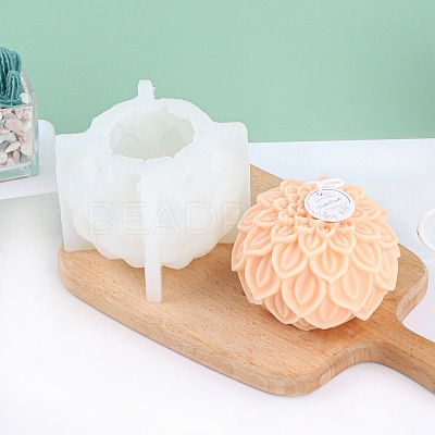 Flower Shape Silicone Candle Molds CAND-PW0009-08-1