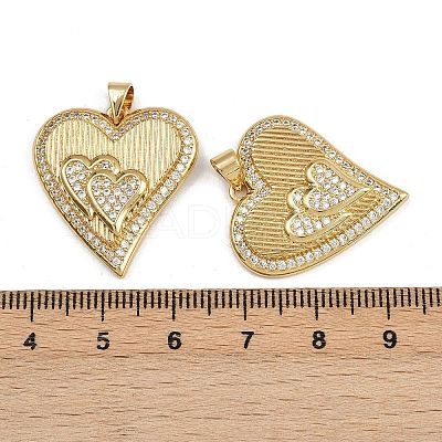 Brass Micro Pave Cubic Zirconia Pendants ZIRC-I367-07G-03-1