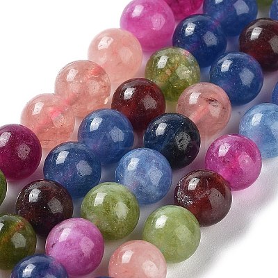 Dyed Natural Malaysia Jade Beads Strands G-G021-01B-06-1