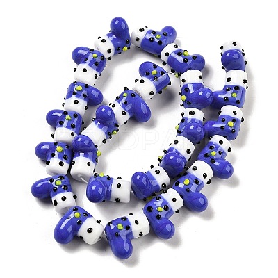 Handmade Lampwork Bumpy Beads Strands LAMP-U001-01F-1-1