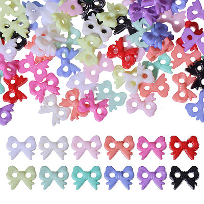 120Pcs 12 Colors Mini Resin Button FIND-GL0002-02-1