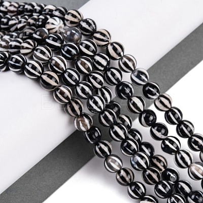 Tibetan Style dZi Beads Strands G-C133-A01-02-1