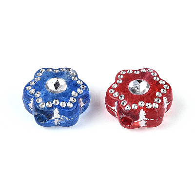Plastic Flower Beads KY-T041-26B-M-1