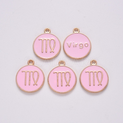 Alloy Enamel Pendants X-ENAM-S124-01B-09B-1