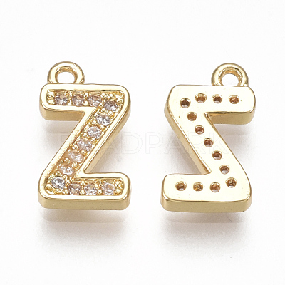 Brass Cubic Zirconia Charms KK-S348-330Z-1