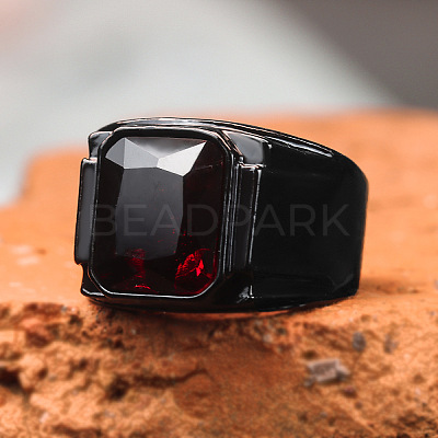 Alloy with Glass Finger Rings for Men FS-WG2A945-01-1