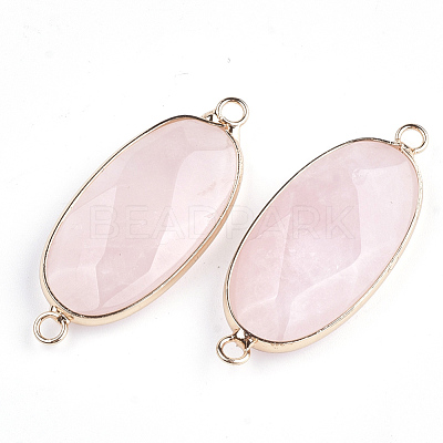 Natural Rose Quartz Links connectors X-G-S344-03G-1