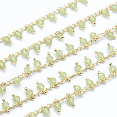 Natural Peridot Handmade Beaded Chains CHC-P003-11L-1