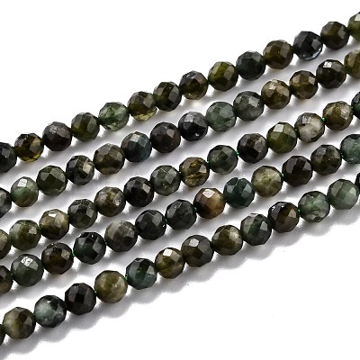 Natural Green Tourmaline Beads Strands G-H266-06C-1
