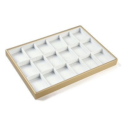 18 Grids Imitation Leather Jewelry Trays CON-G023-02B-1