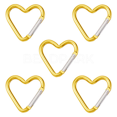 5Pcs Zinc Alloy Spring Gate Rings FIND-TA0009-73G-1