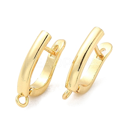 Brass Hoop Earrings Finding KK-M262-1C-G-1