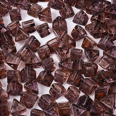 Picasso Transparent Glass Beads SEED-Q039-02H-1