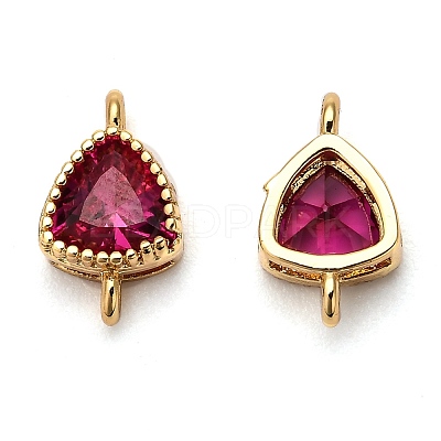 Real 18K Gold Plated Brass Micro Pave Cubic Zirconia Links Connectors ZIRC-L100-006G-1