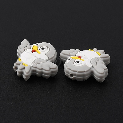 Bird Food Grade Eco-Friendly Silicone Beads SIL-WH0018-003B-1