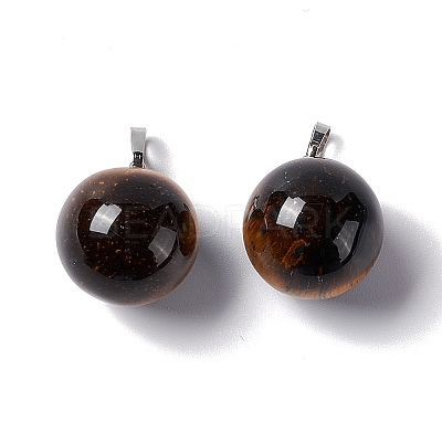 Natural Tiger Eye Pendants G-G926-02P-03-1