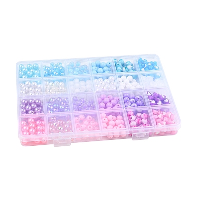 DIY Round Beads Bracelets Making Kits DIY-FS0008-80-1