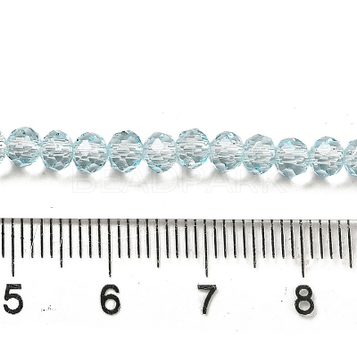 Transparent Baking Paint Glass Beads Strands DGLA-A034-T4mm-D06-1