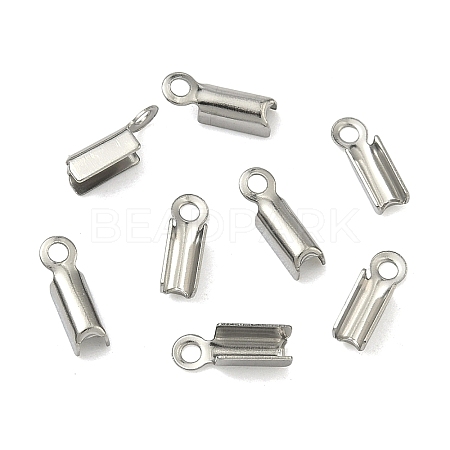 Tarnish Resistant 304 Stainless Steel Folding Crimp Ends X-STAS-R063-28-1