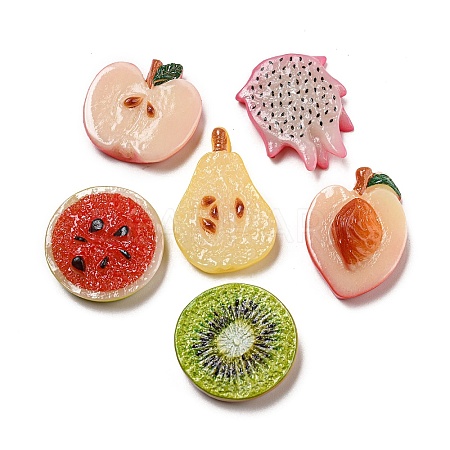 Imitation Fruit Resin Decoden Cabochons CRES-R199-03-1