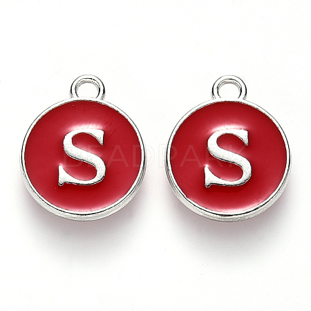 Platinum Plated Alloy Enamel Charms LS-X-ENAM-S118-03S-P-1