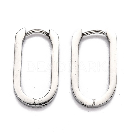 Tarnish Resistant 304 Stainless Steel Huggie Hoop Earrings STAS-J033-11C-P-1