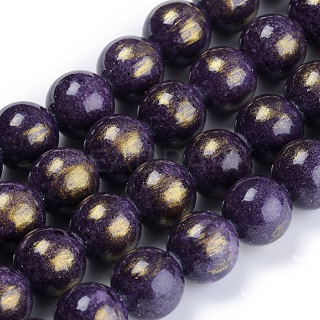Natural Mashan Jade Beads Strands G-F670-A25-8mm-1