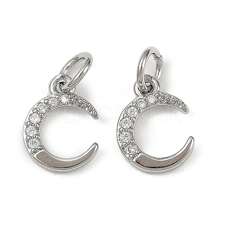 Brass Micro Pave Cubic Zirconia Pendants KK-R230-01P-1