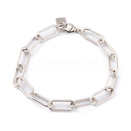 Brass Paperclip Chain Bracelets LS-BJEW-H537-10AS-1
