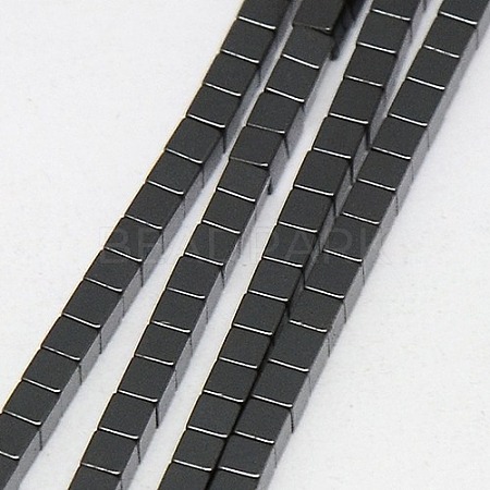 Electroplate Non-magnetic Synthetic Hematite Beads Strands G-J170A-3x3mm-03-1