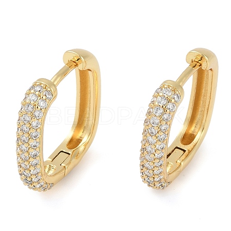 Rack Plating Square Brass Micro Pave Cubic Zirconia Hoop Earrings EJEW-Z059-13G-01-1